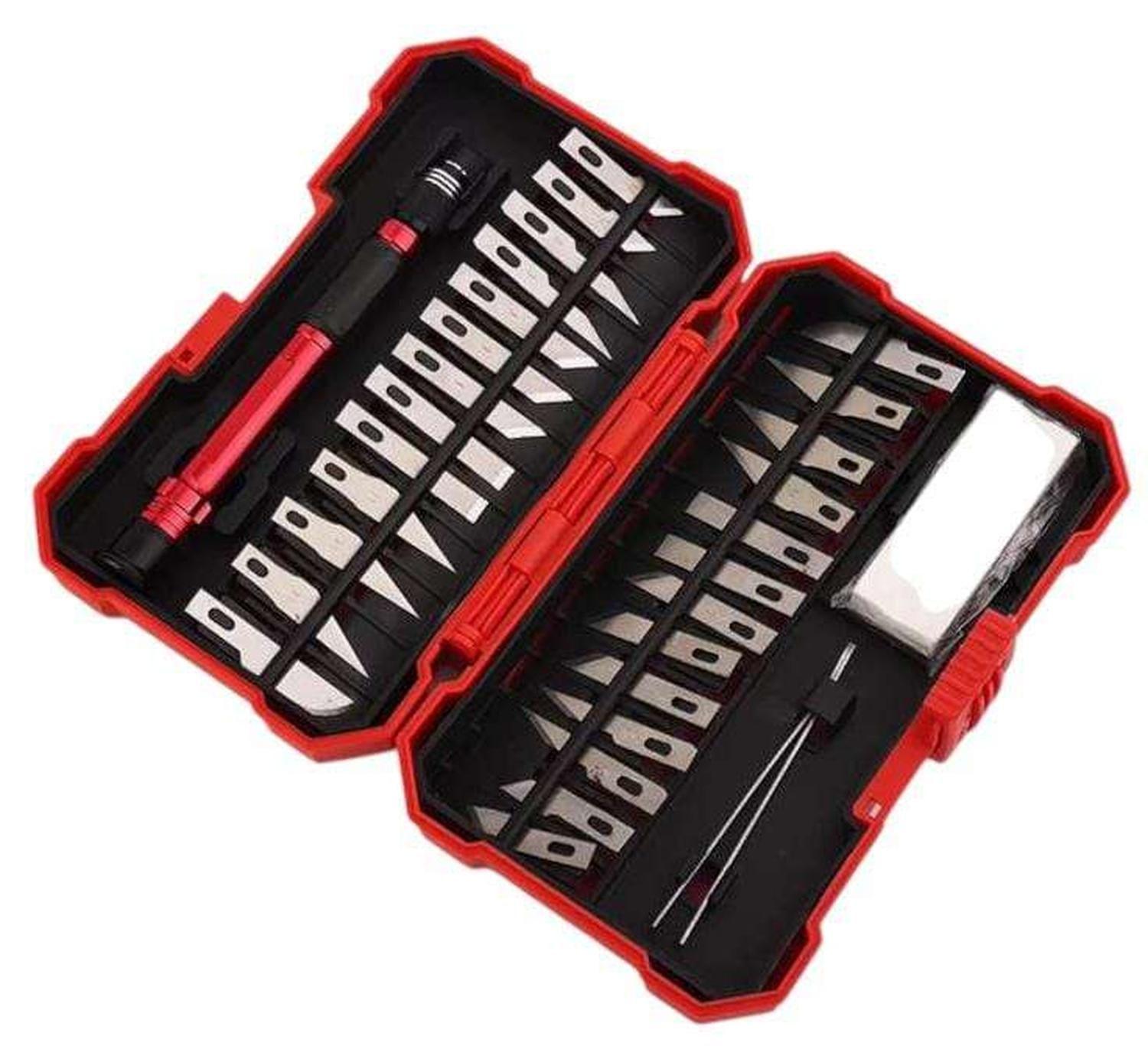 Set Bisturi Cortante Tipo Lapiz Con Cuchillas Metal Manualidades-1