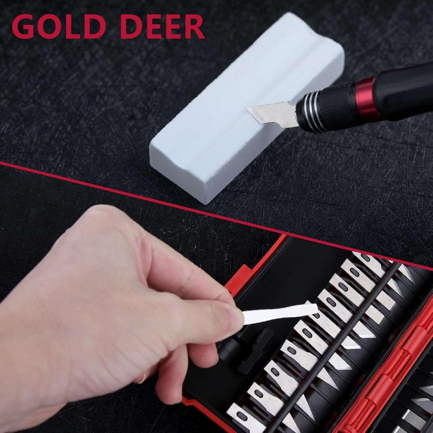 Set Bisturi Cortante Tipo Lapiz Con Cuchillas Metal Manualidades-5