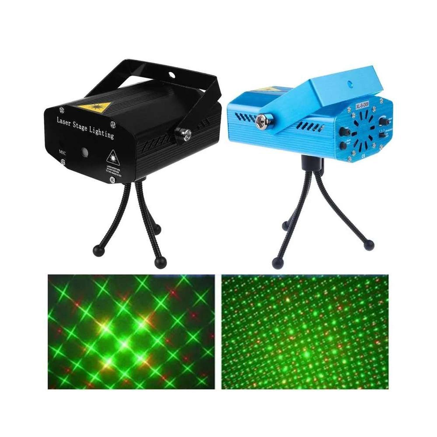 Proyector Laser Ritmico Fiesta Luz Lluvia Puntos Verde Rojo-5