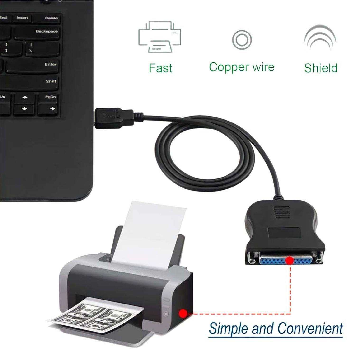Cable Adaptador Usb A Puerto Paralelo Impresora Db25 Hembra-3