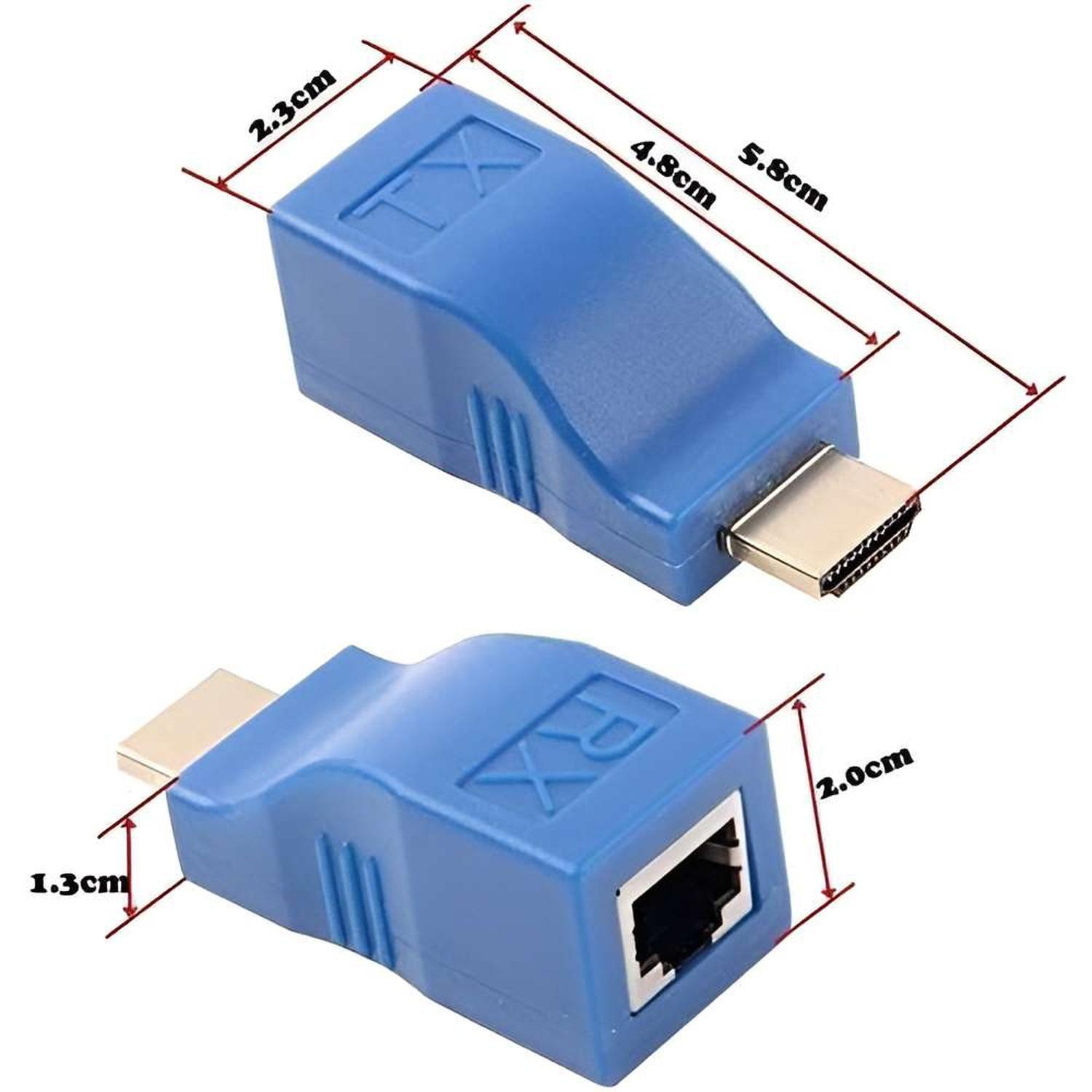 Adaptador Extension Pantalla Para Hdmi Conector Cable Red Rj45-3