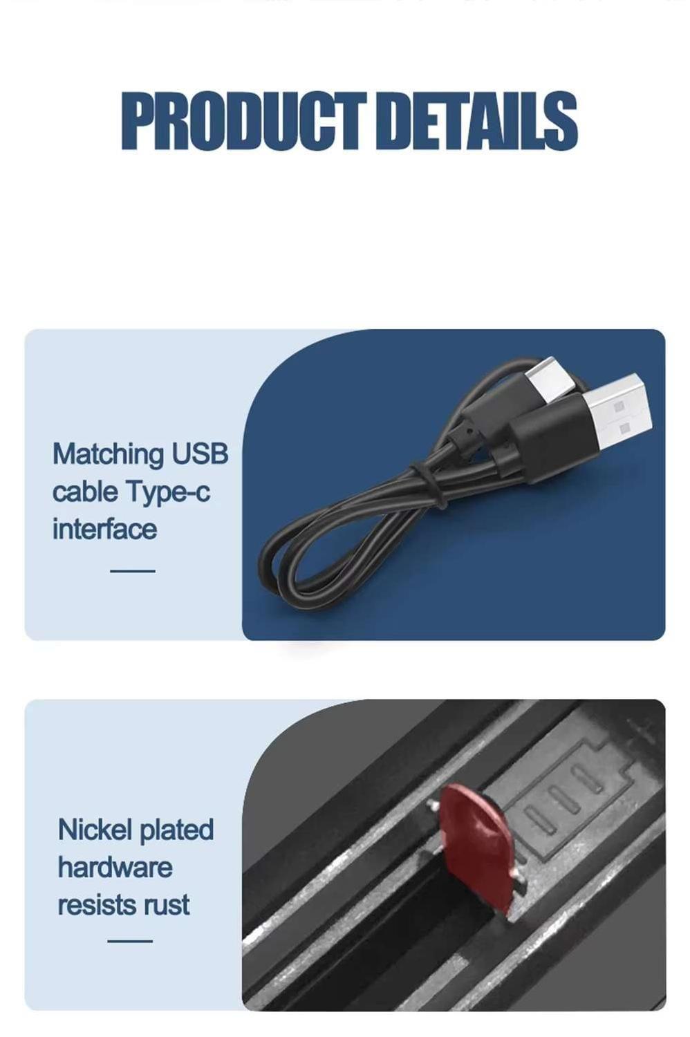 Cargador Pila Doble Bateria 18650 14500 Recargable Usb-4