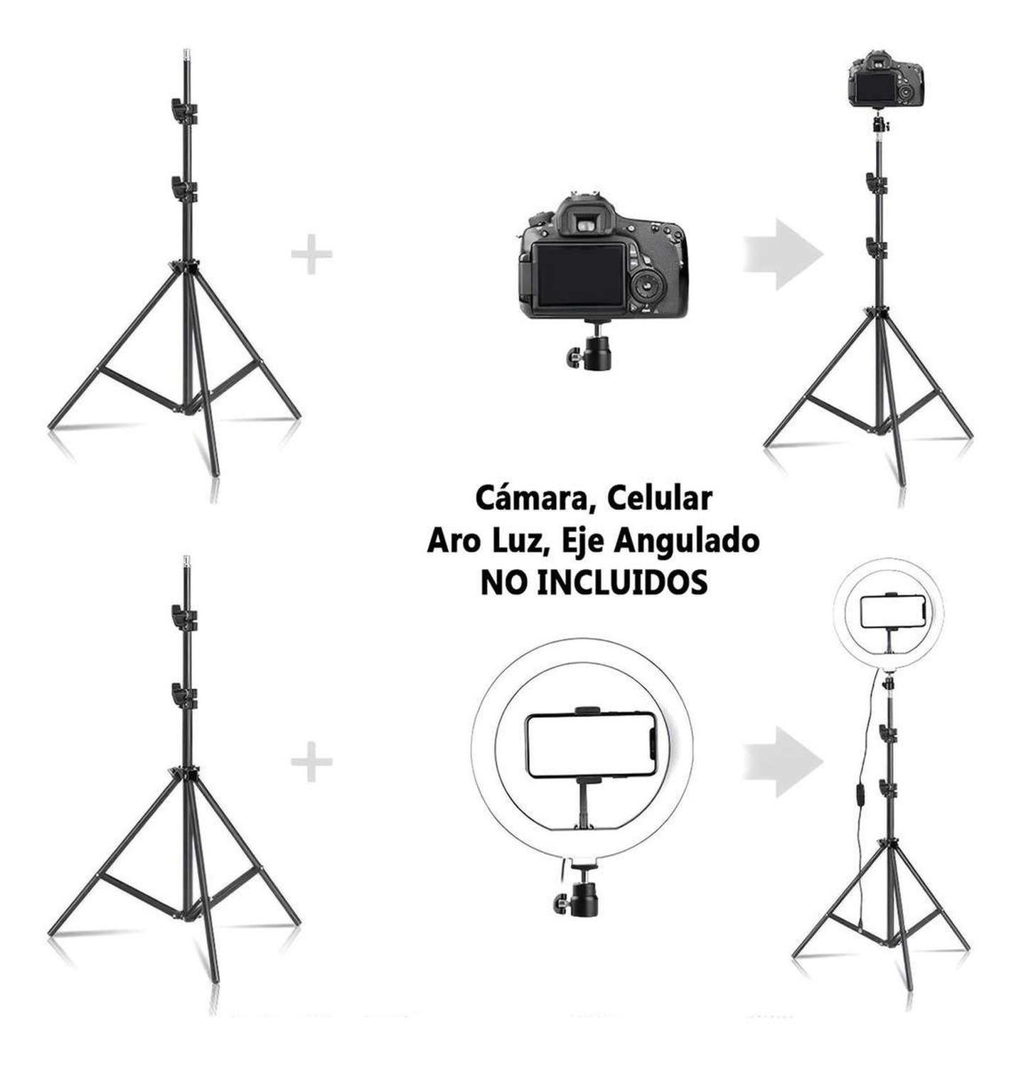 Tripode Soporte Selfie 1.80mtrs Camara Aro Luz Camara Otros-6