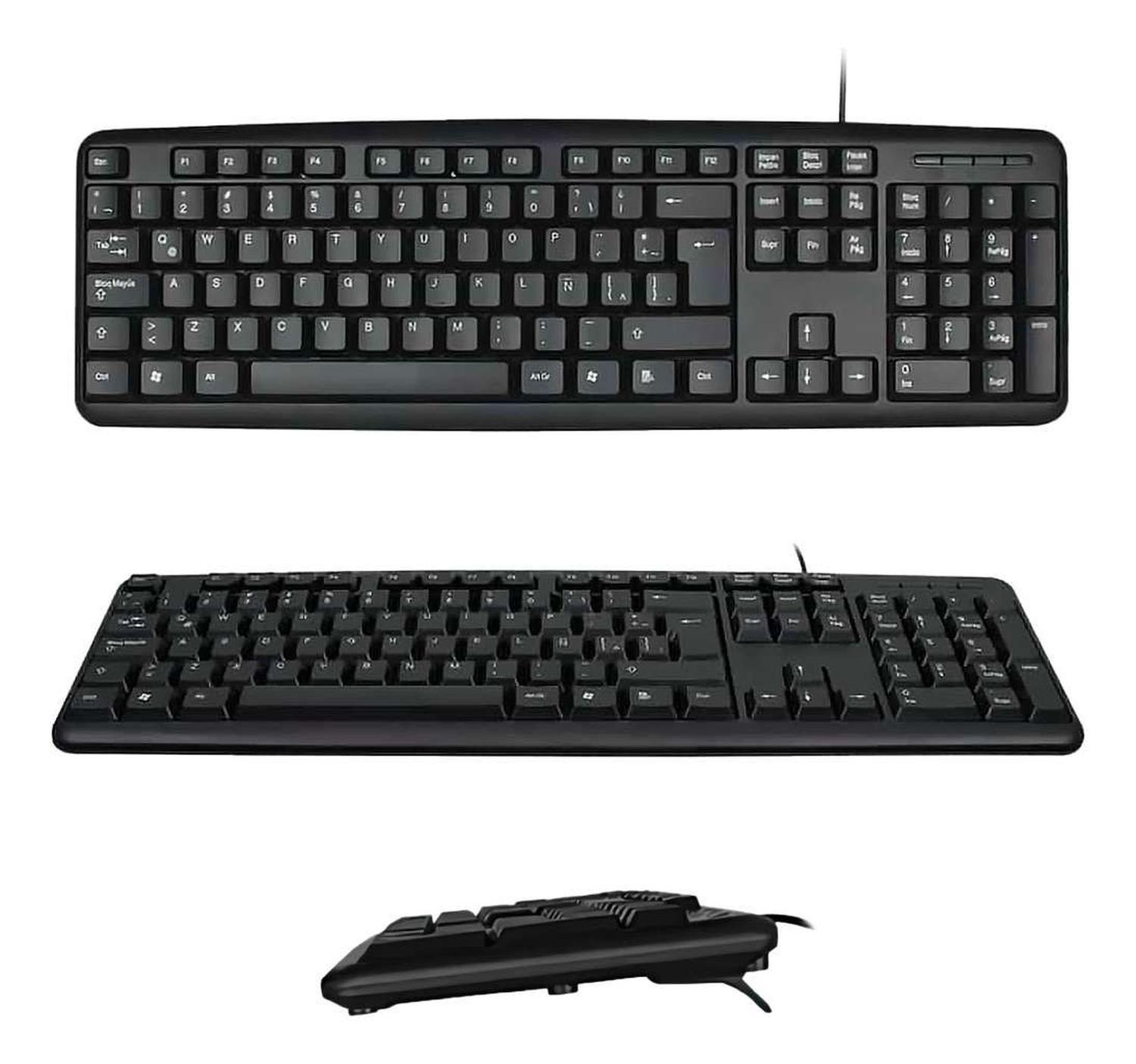 Teclado En Español Cable Usb TV Pc Notebook Oficina Simple-2