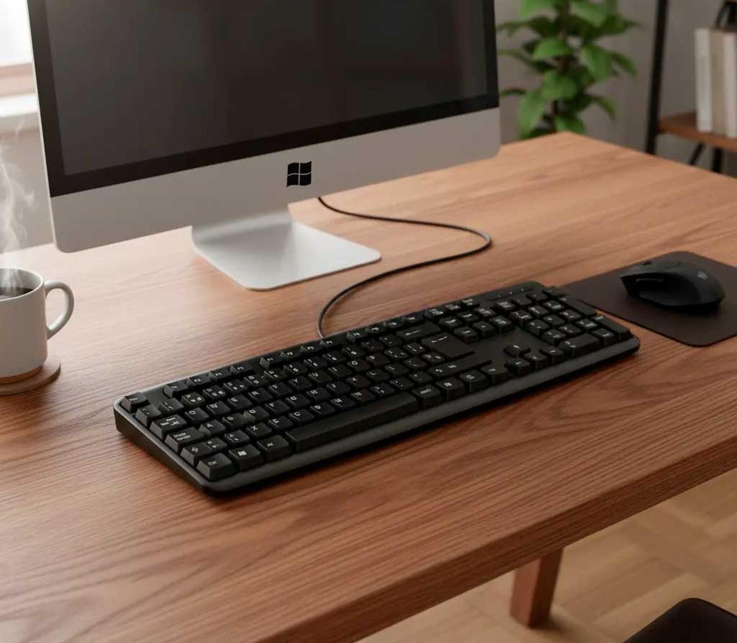 Teclado En Español Cable Usb TV Pc Notebook Oficina Simple-2