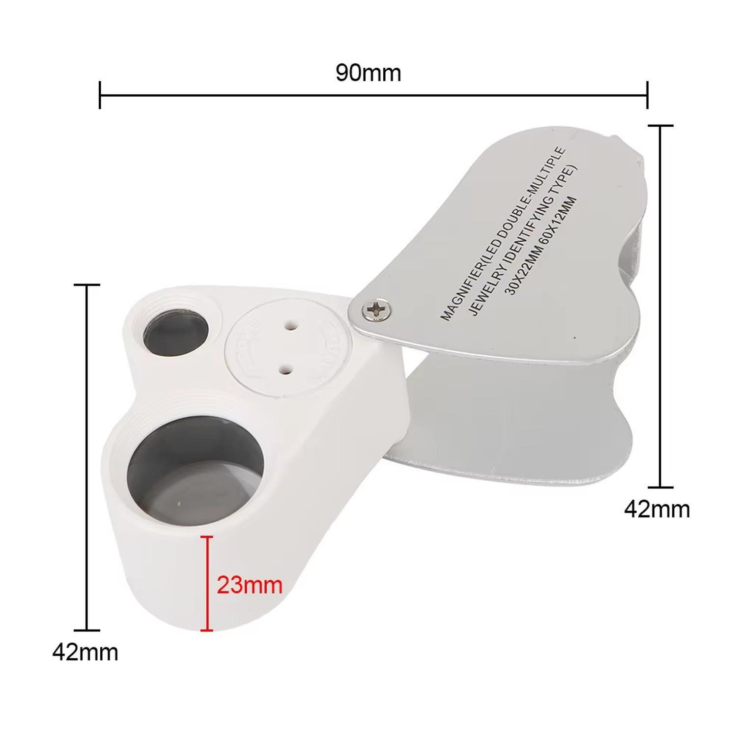 Lupa Doble Microscopio Plegable Luz Led Joyeria-4