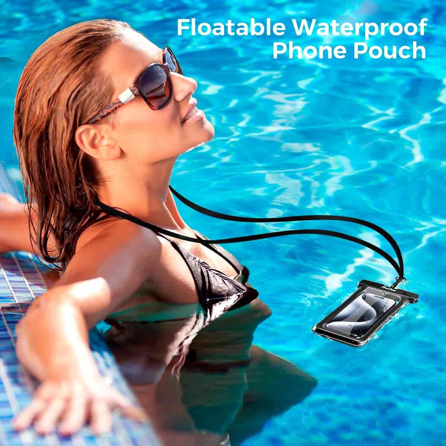 Funda Impermeable Protector Celular Sumergible Agua Flotador Piscina Mar-3