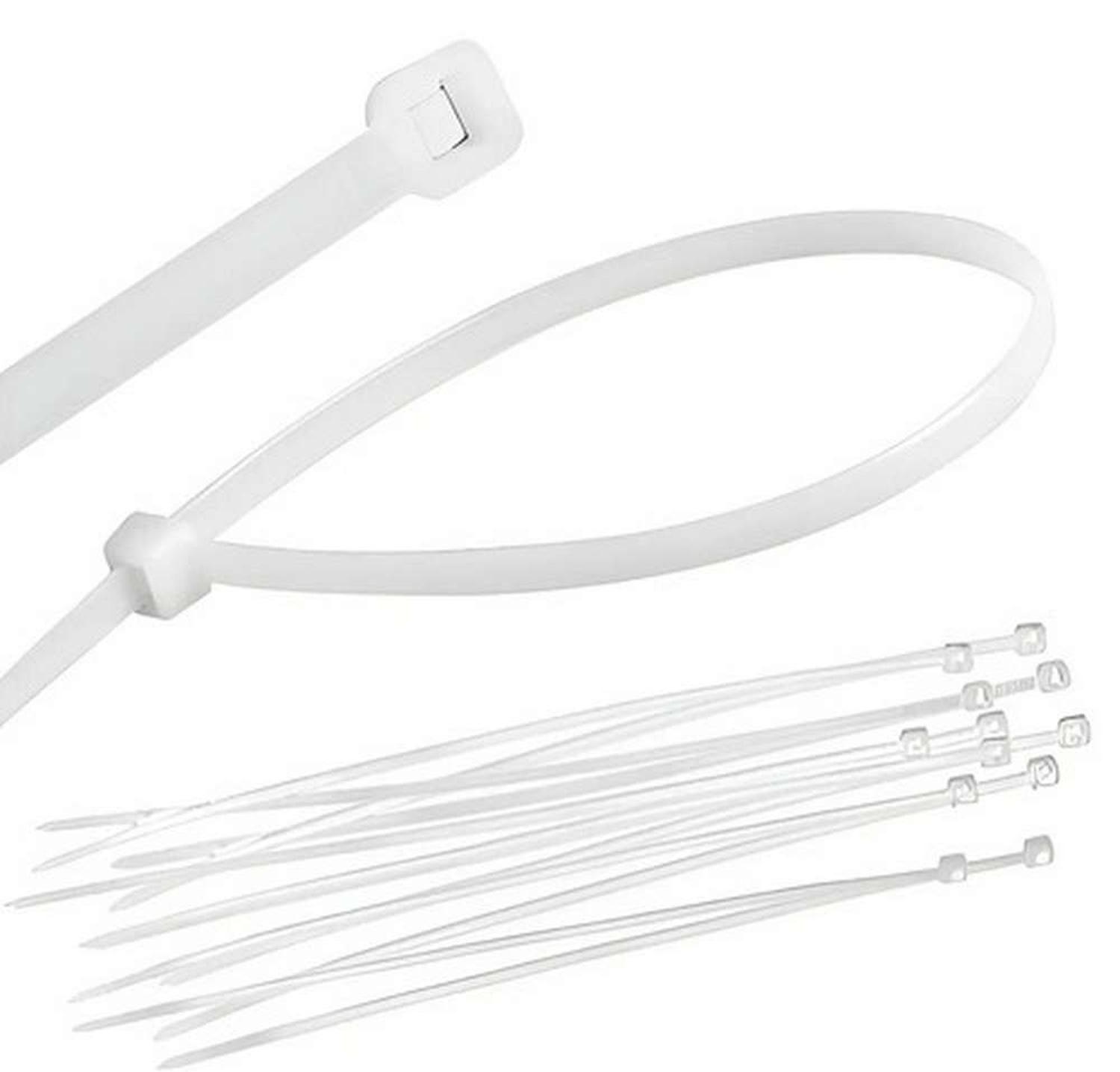 100x Amarras Plasticas Blancas 10 Cm Para Cables Trillaje-3