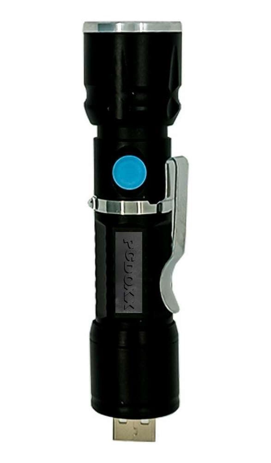 Linterna Led Con Zoom Recargable Puerto Usb Con Alto Alcance-0