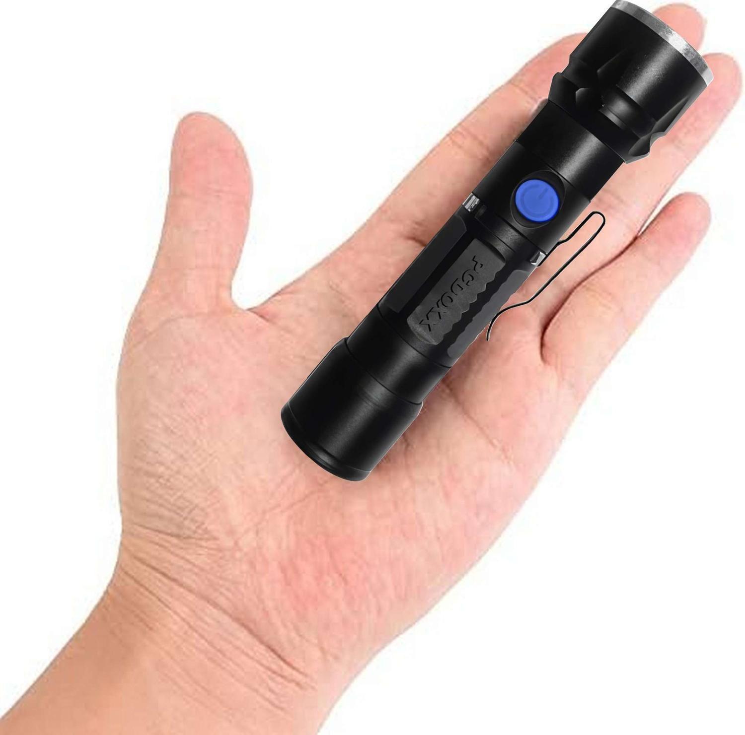 Linterna Led Con Zoom Recargable Puerto Usb Con Alto Alcance-1