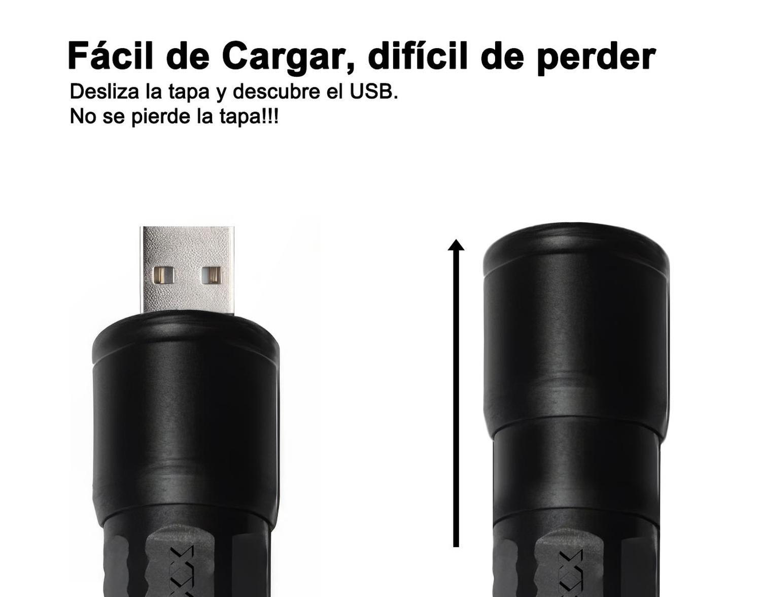 Linterna Led Con Zoom Recargable Puerto Usb Con Alto Alcance-7
