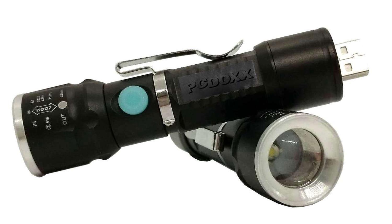 Linterna Led Con Zoom Recargable Puerto Usb Con Alto Alcance-8