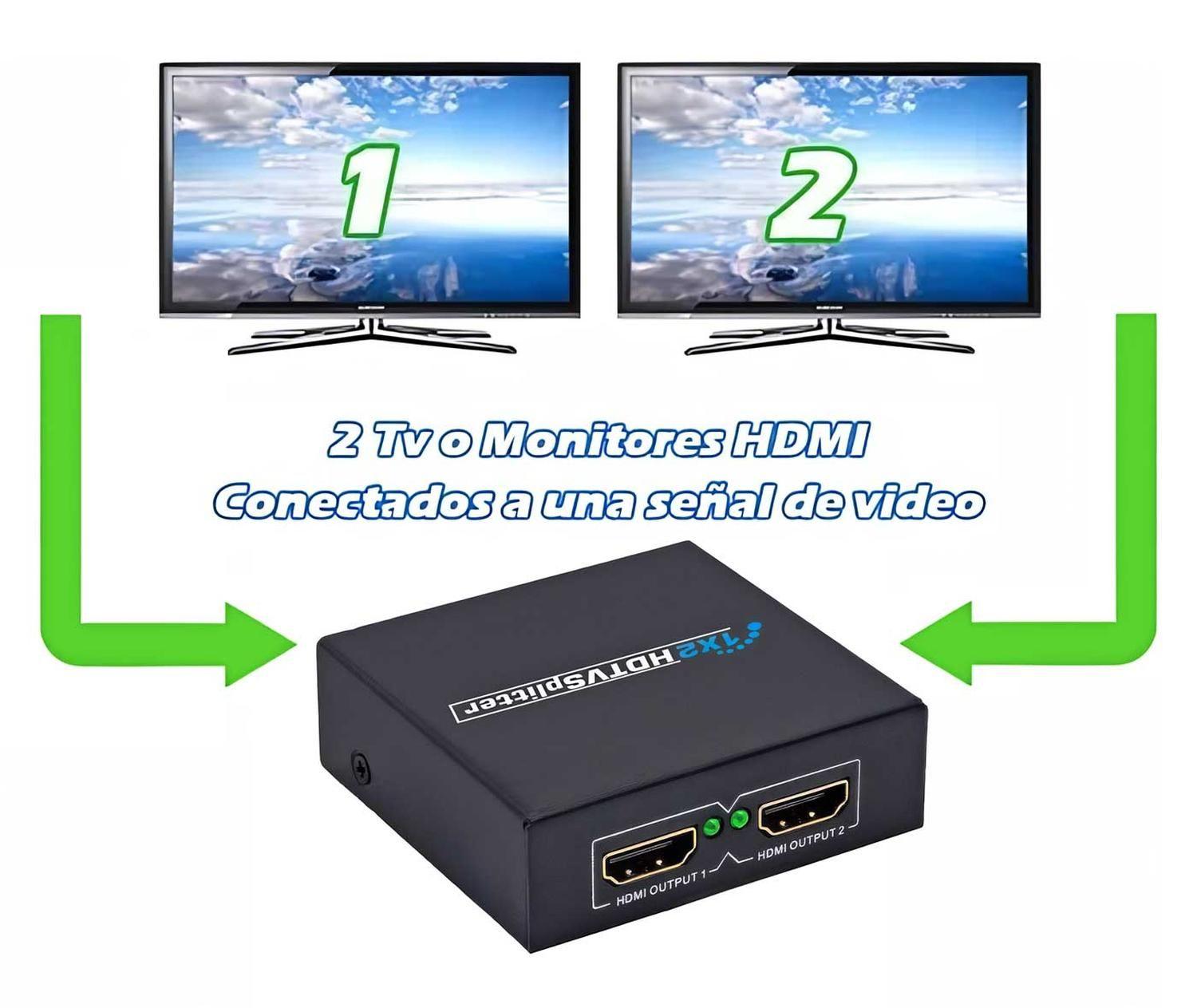 Adaptador Multiplicador Splitter Hdmi Duplicador Pantalla Tv Led-1
