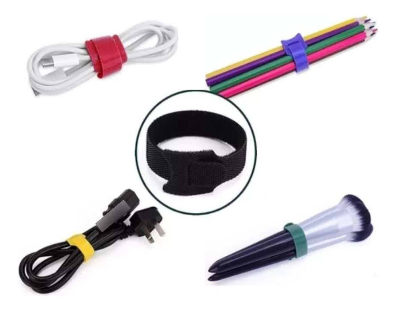20x Pack Amarra Cable Organizador Reutilizable Velcro Cintas Diseño 5-3
