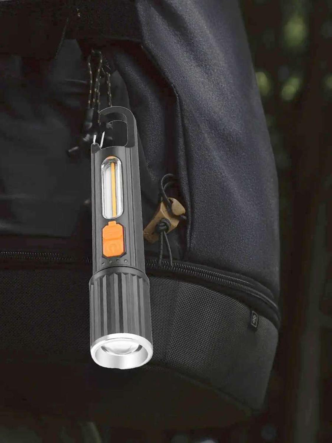 Linterna Tactica Luz Led Zoom Recargable Usb Gancho Portatil-8