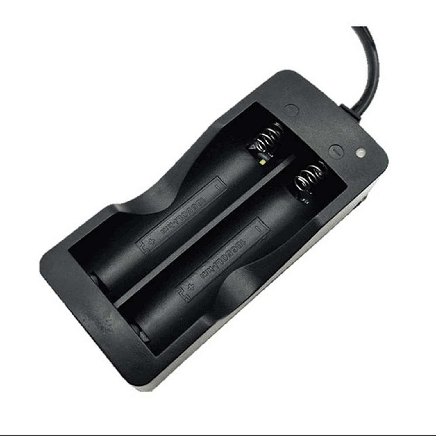 Cargador Pila Bateria Recargable Doble 18650 26650 14500-2