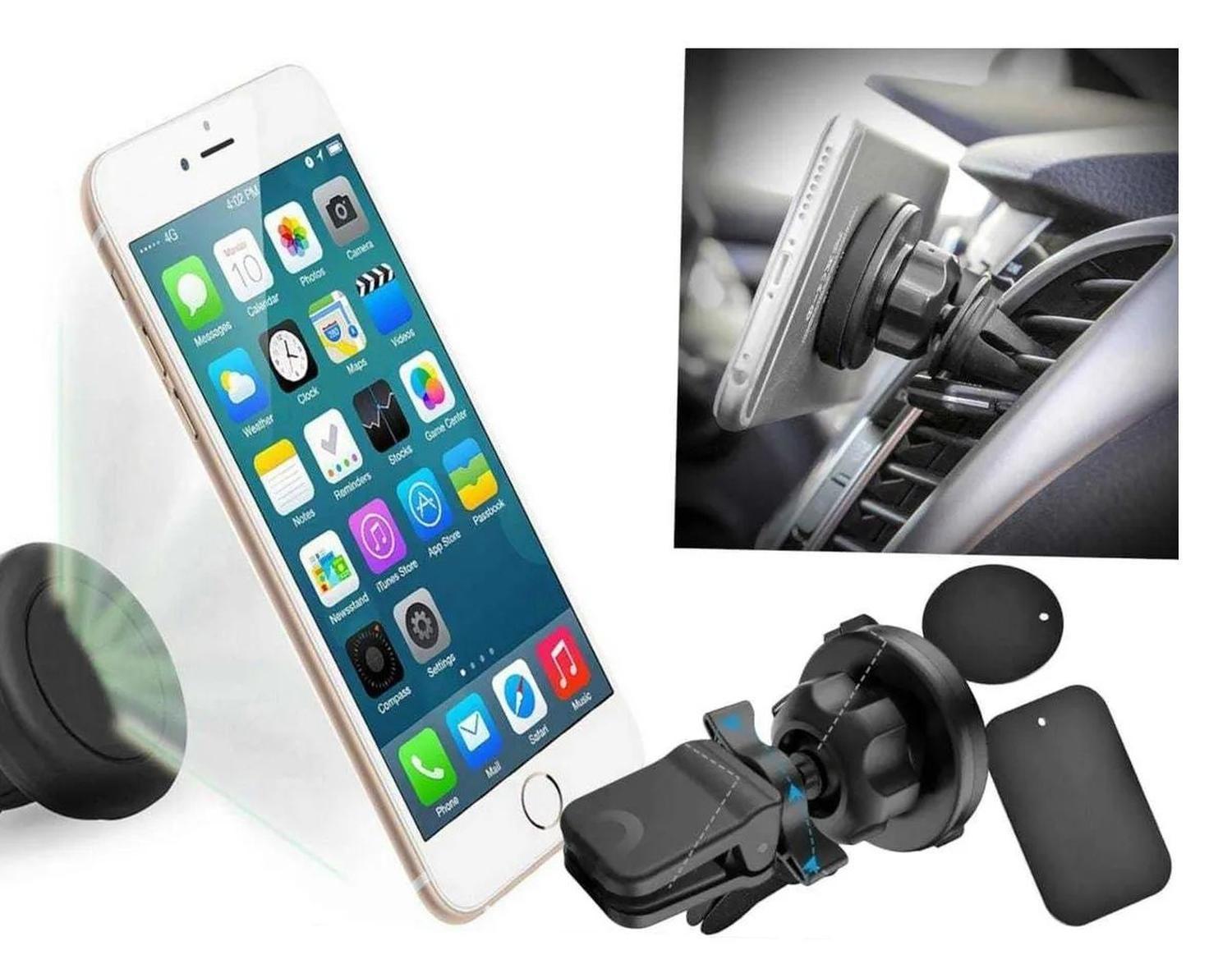 Soporte Magnetico Celular Gancho Rejilla Ventilacion Auto Iman-5