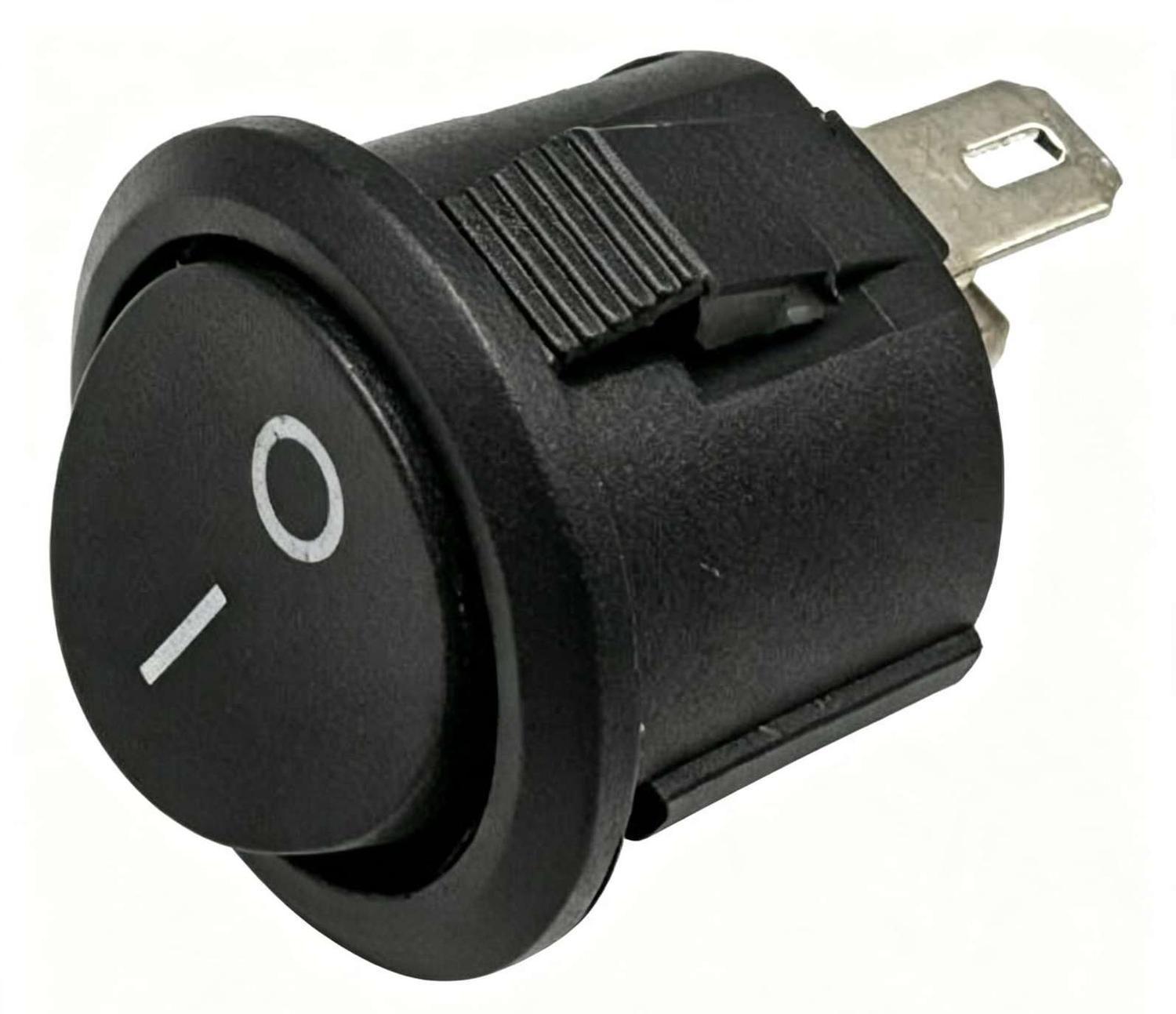 3X Interruptor Switch Boton Basculante 2 Pines 3A 6A Redondo-2