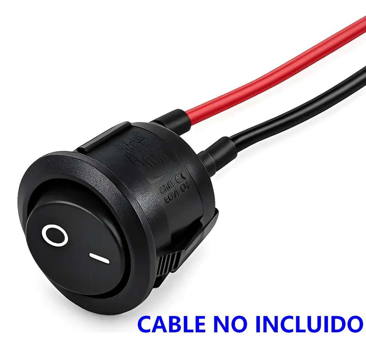 3X Interruptor Switch Boton Basculante 2 Pines 3A 6A Redondo-7