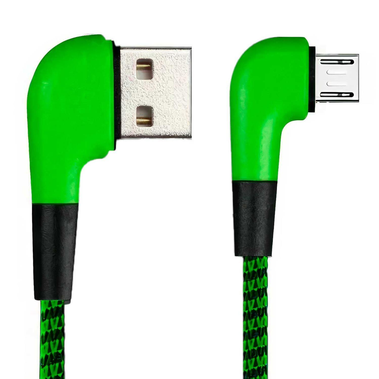 Cable Micro Usb Para Carga De Celular Con Conector En L-3