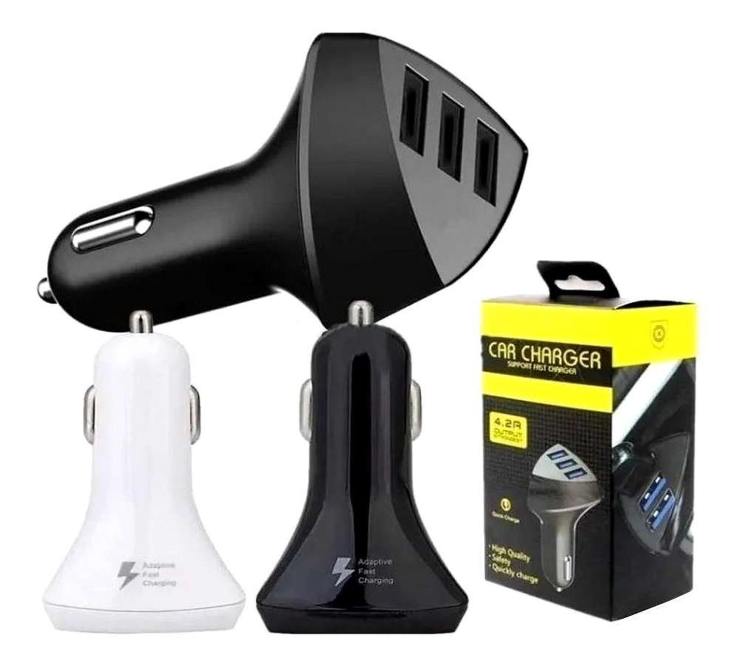 Cargador De Auto 3 Puertos Usb Celular Tablet Gps-2