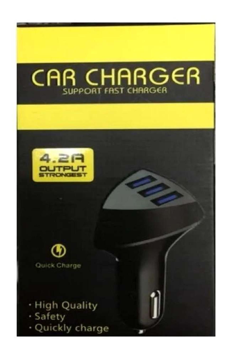 Cargador De Auto 3 Puertos Usb Celular Tablet Gps-3