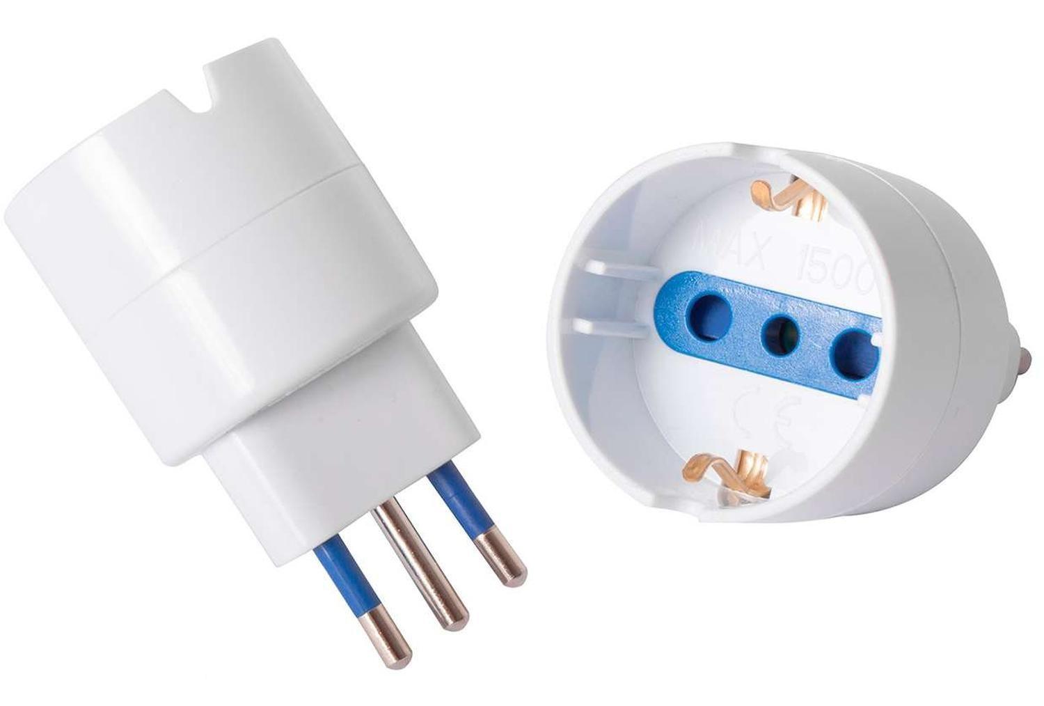 Adaptador Enchufe Corriente Electrico Schuko Universal Europeo Tipo E F-2