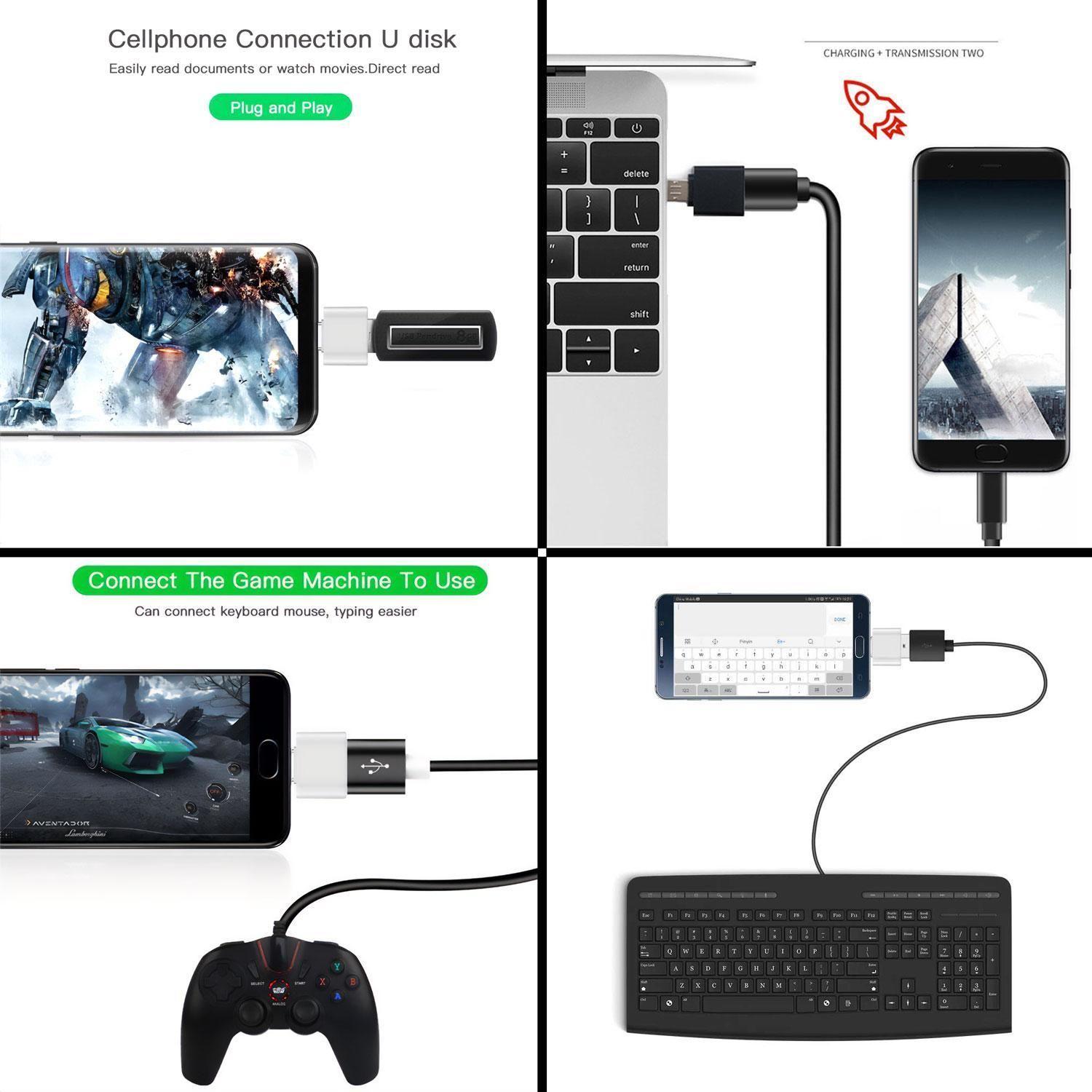 Cable Adaptador Otg Usb A Type C Tipo C P/pendrive Mouse Etc-3