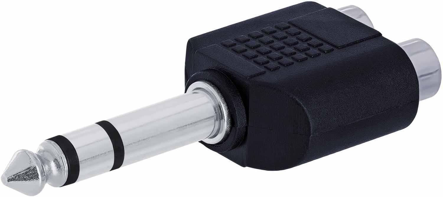 Adaptador Jack 6.5 Audio Plug 6.3 mm Macho 2 Rca Hembra Conector-5