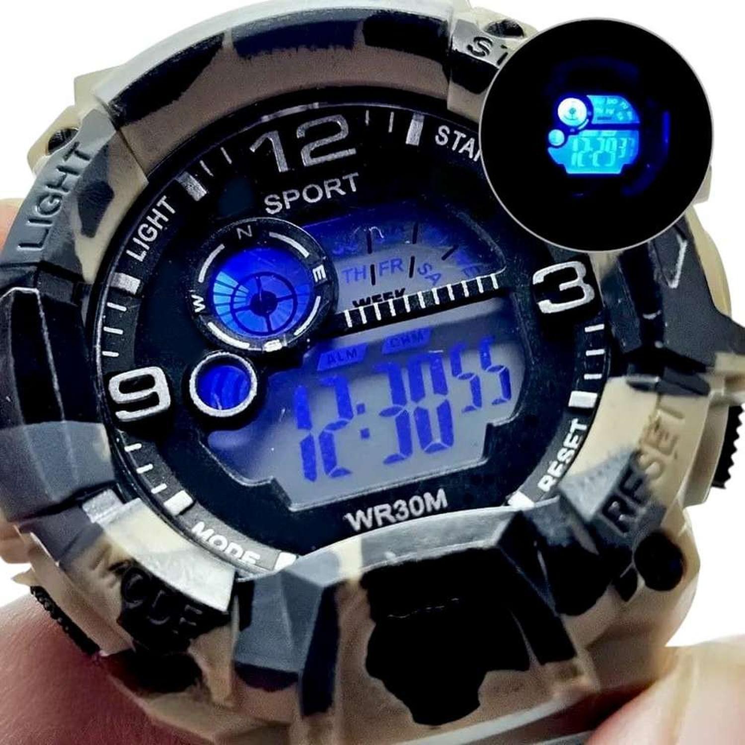 Reloj Deportivo De Pulsera Camuflaje Pantalla Led Digital-4