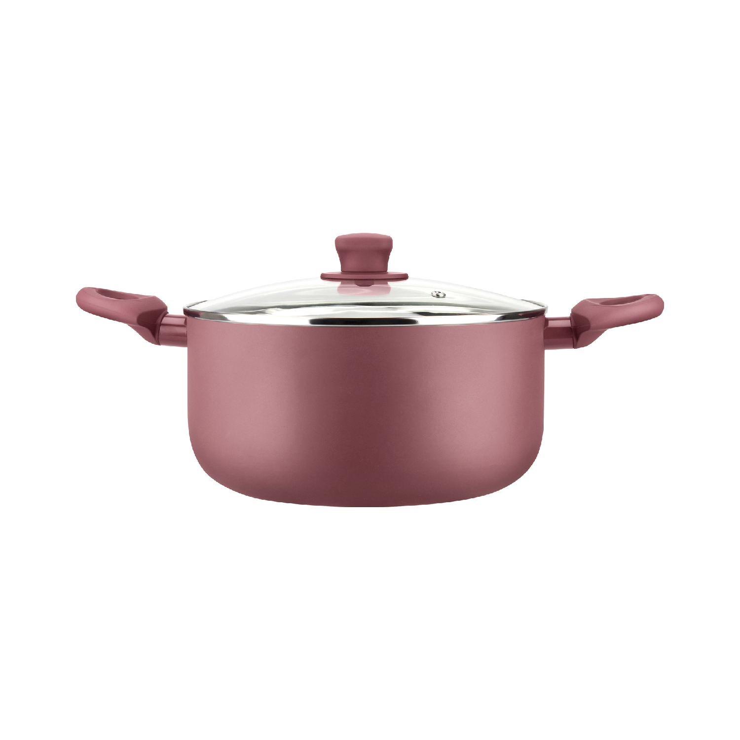 Olla Marmicoc Spring Granate 26 cm con Tapa de Vidrio-0
