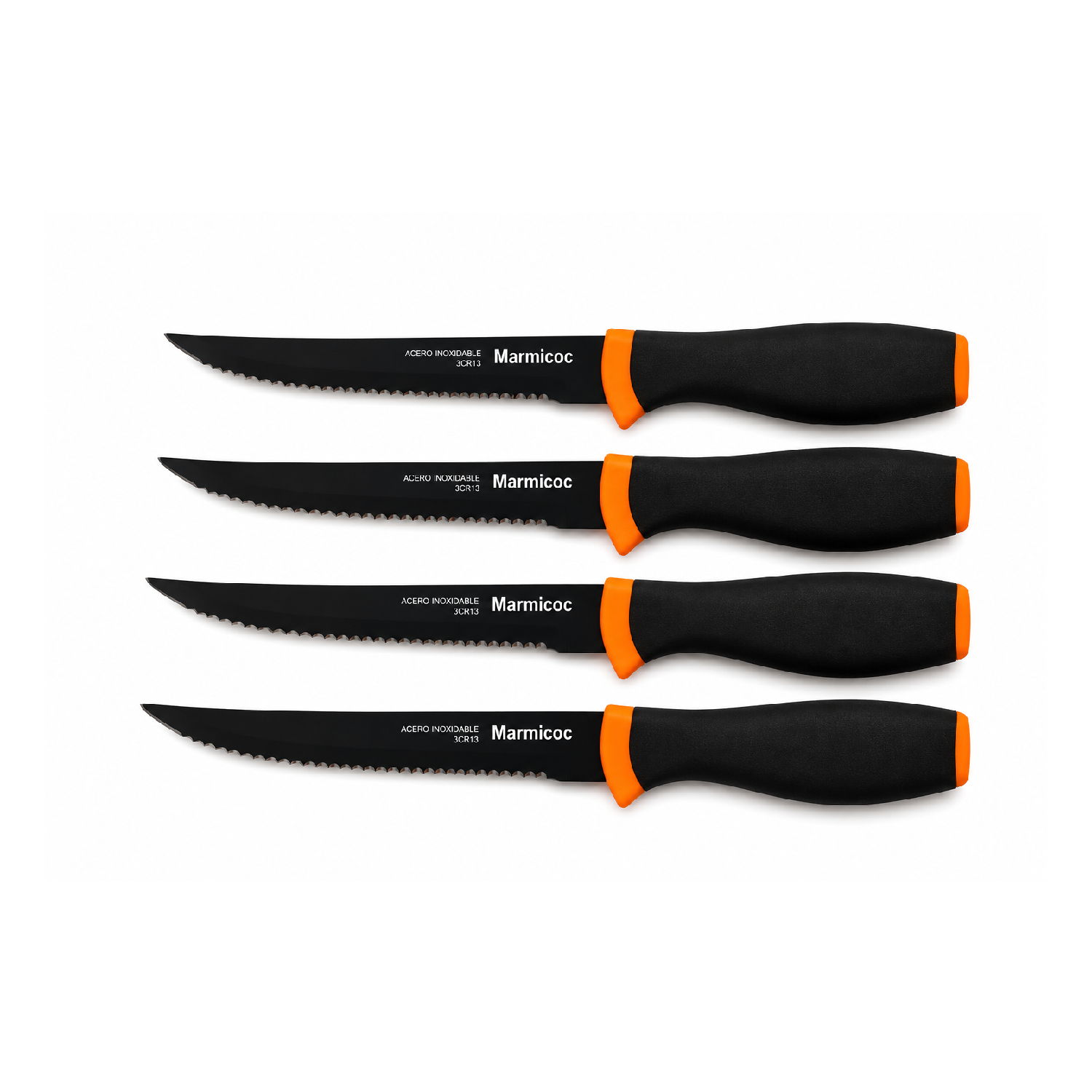 Set 4 Cuchillos Carne Marmicoc Black 11 cm-0