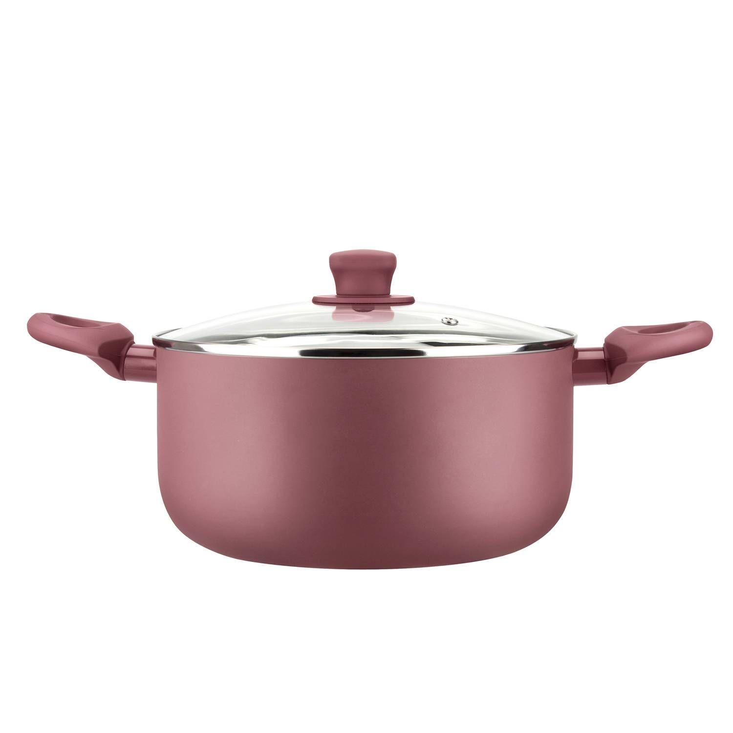 Olla Marmicoc Spring Granate 24 cm antiadherente doble capa-0