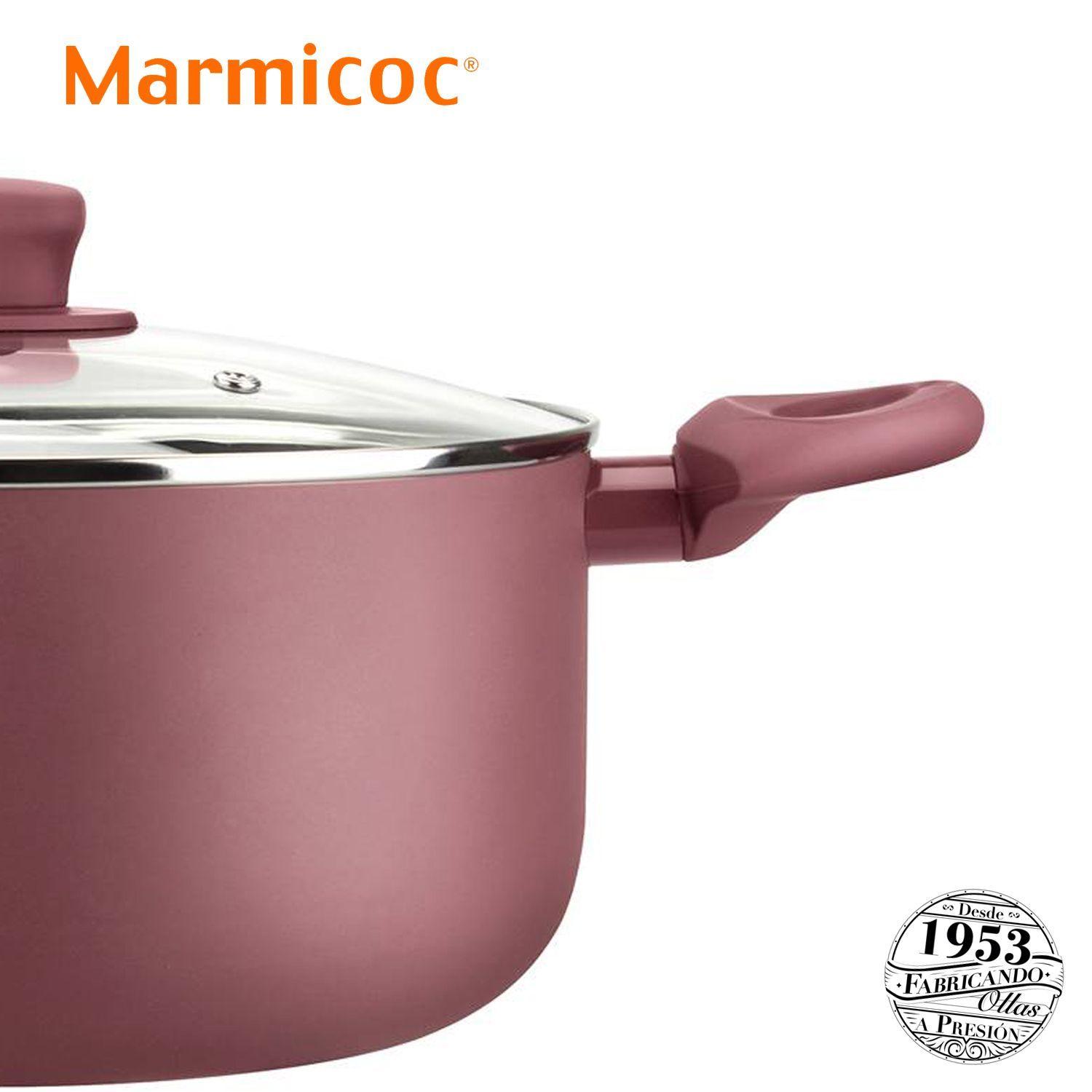 Olla Marmicoc Spring Granate 24 cm antiadherente doble capa-2