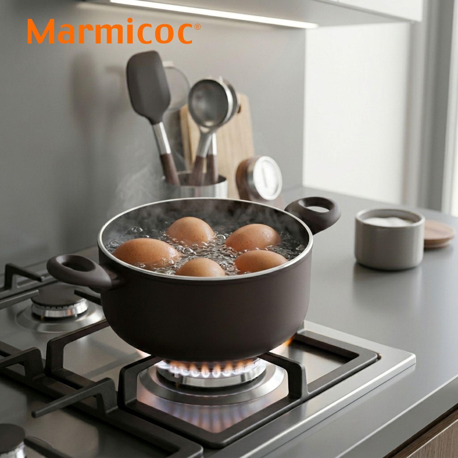 Batería de cocina Marmicoc Spring Negra 7 piezas-5