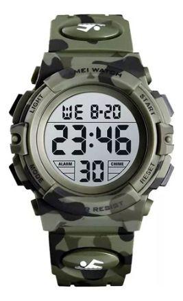 Reloj Skmei 1548cmgn Digital Hombre Verde Militar-3