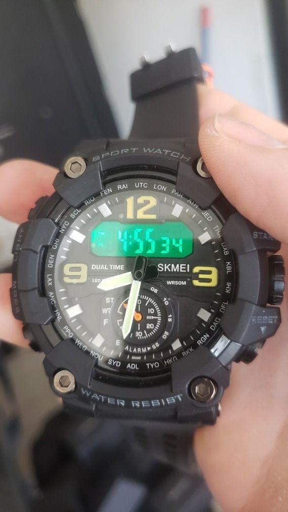 Reloj Pulsera Skmei 1637 Correa Poliuretano Negro Nuevo-5