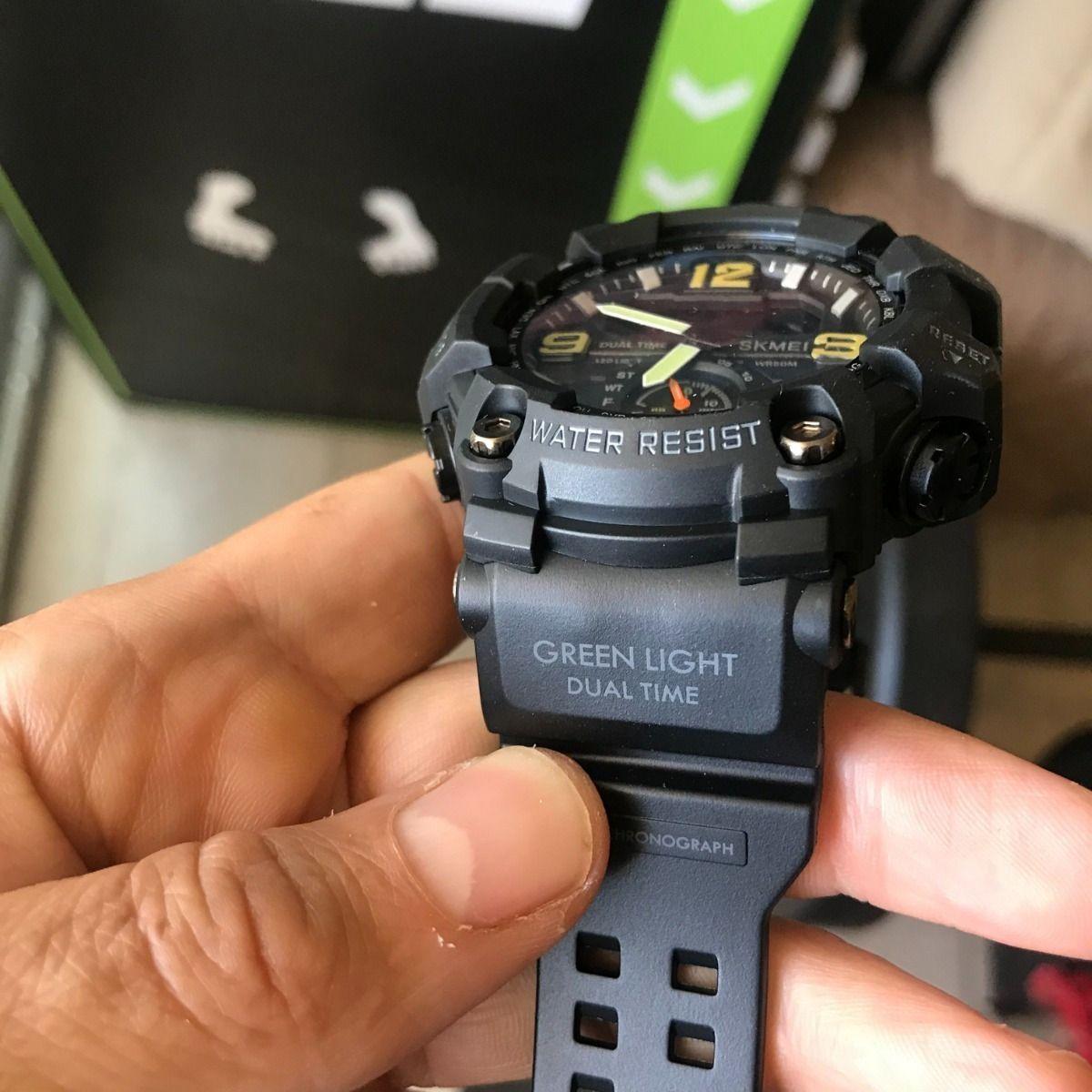 Reloj Pulsera Skmei 1637 Correa Poliuretano Negro Nuevo-6
