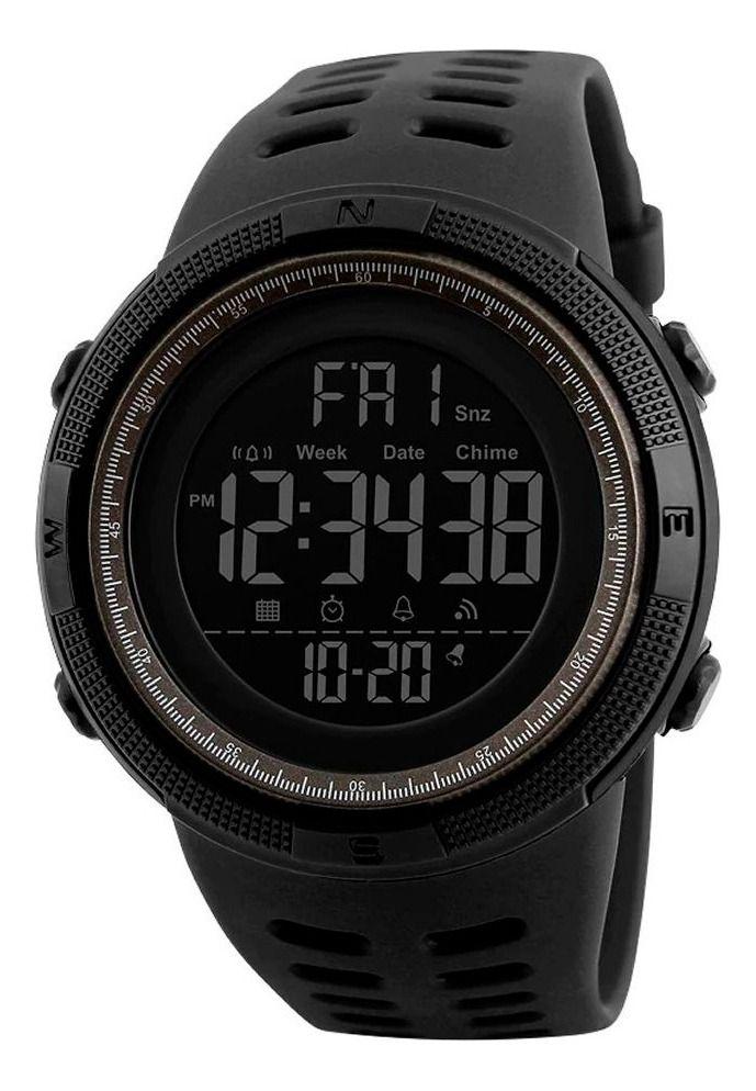 Reloj De Pulsera Digital Skmei 1251 Correa Poliuretano Negro-0