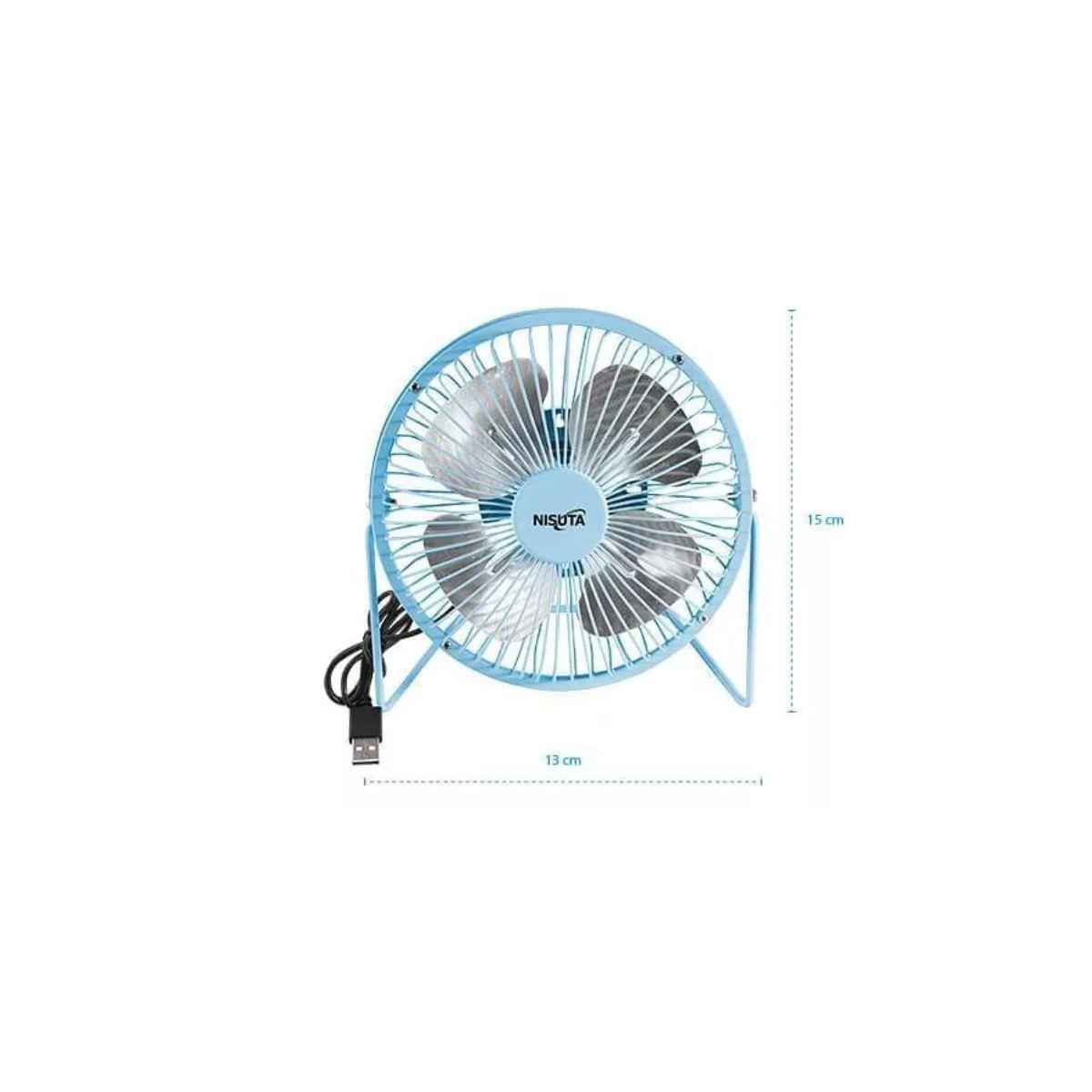 Ventilador De Escritorio Usb Portatil Metal 1 Velocidad-1
