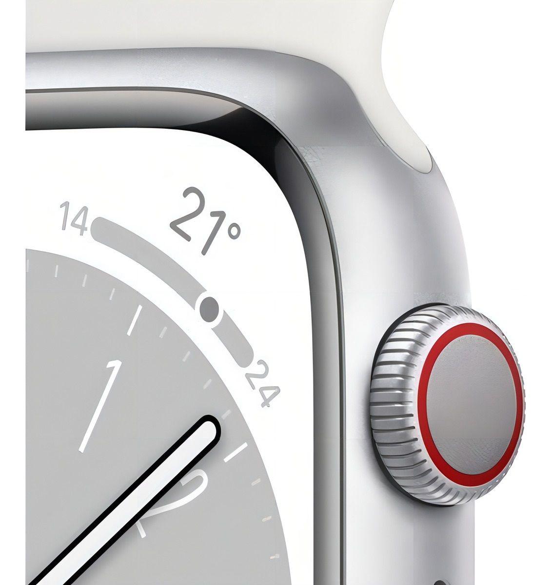 Apple Watch Series 8 41mm Gps Aluminio Plateado Blanco Nuevo-2