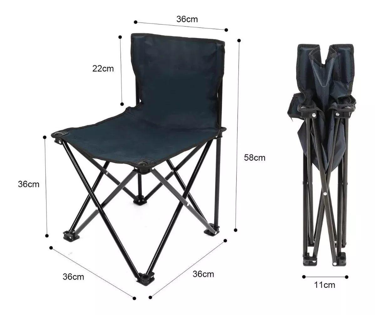 Sillas De Camping Klatter Plegable Set 2 Unidades Azules-2