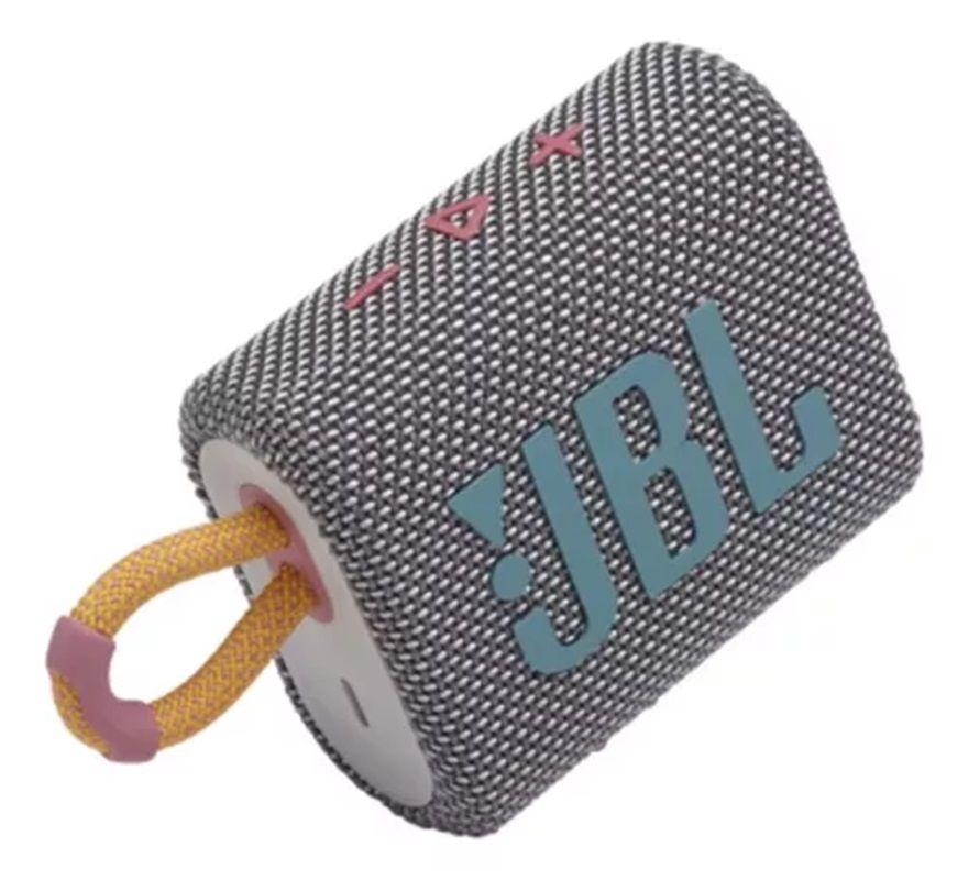 Parlante Jbl Go 3 portatil con bluetooth waterproof gris-0