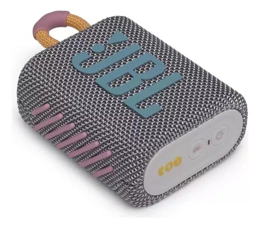 Parlante Jbl Go 3 portatil con bluetooth waterproof gris-1