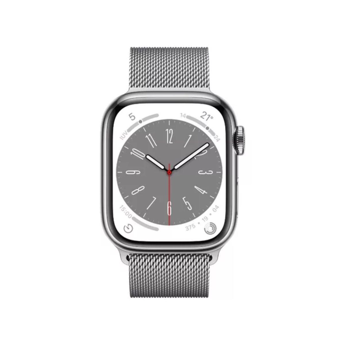 Apple Watch Series 8 gps + Cellular 45mm Plata milanese-1