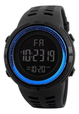 Reloj De Pulsera Skmei 1251 Negro Silicona Hebilla Doble-2