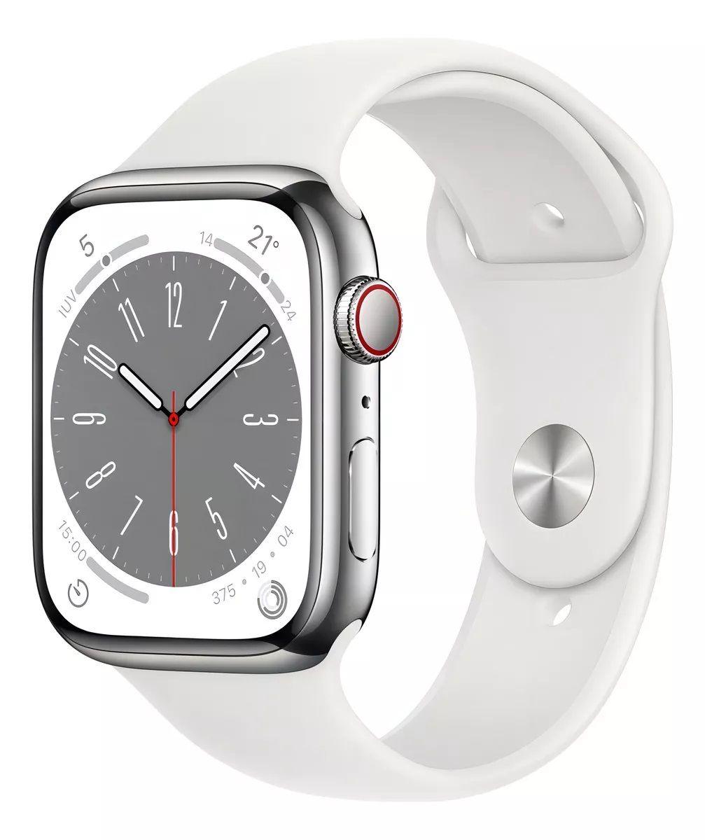 Apple Watch Series 8 GPS + Celular Caja color plata 45 mm-0
