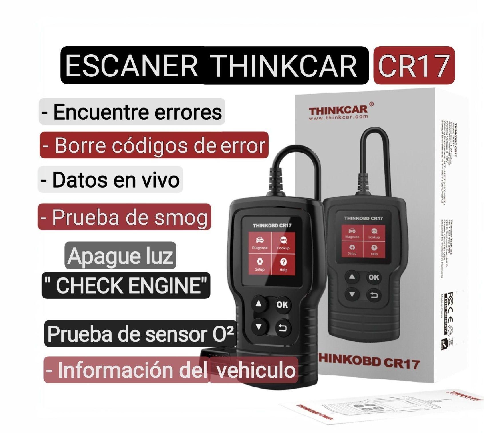 Escaner Automotriz Thinkcar CR17. Thinkscan. Borra códigos de error-3