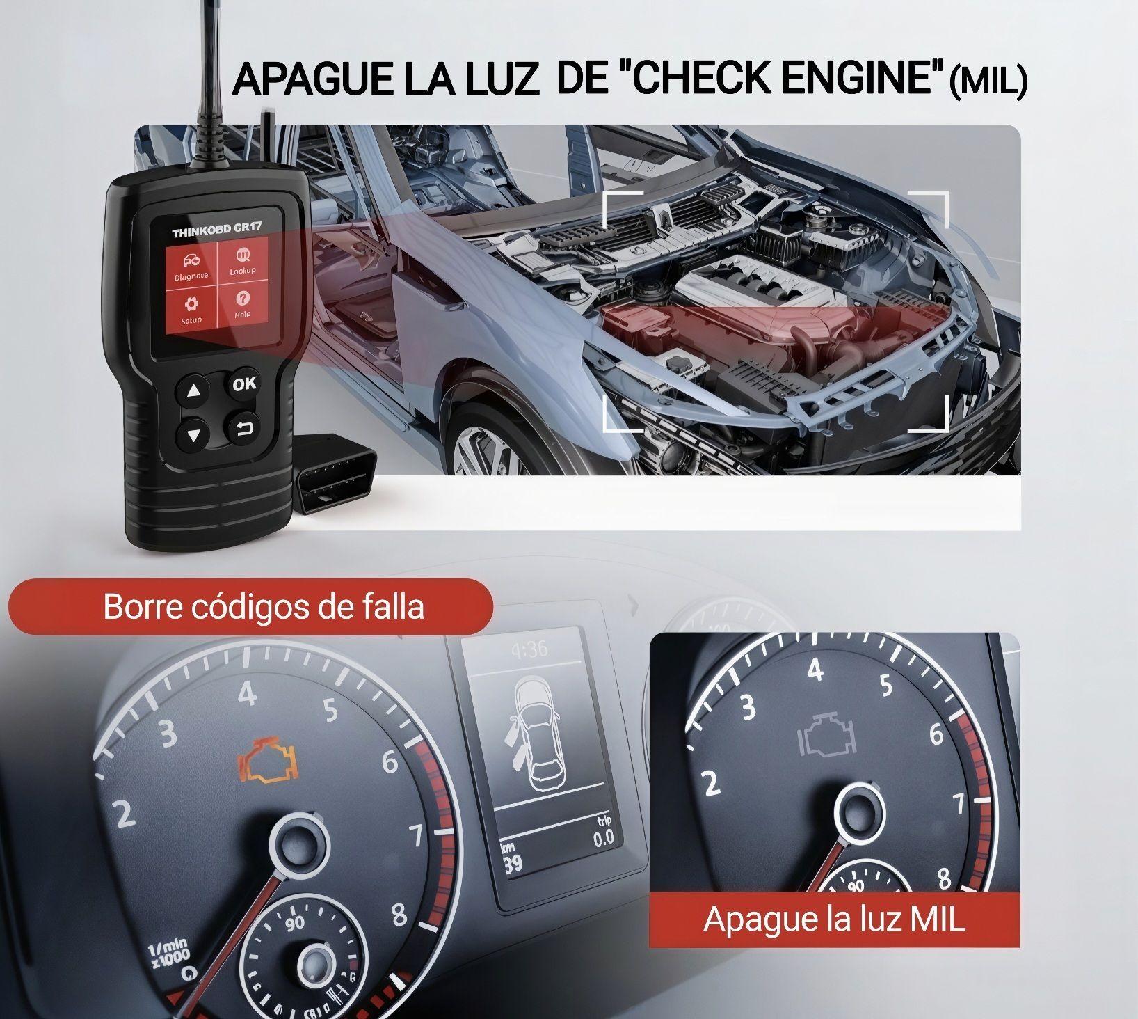 Escaner Automotriz Thinkcar CR17. Thinkscan. Borra códigos de error-5