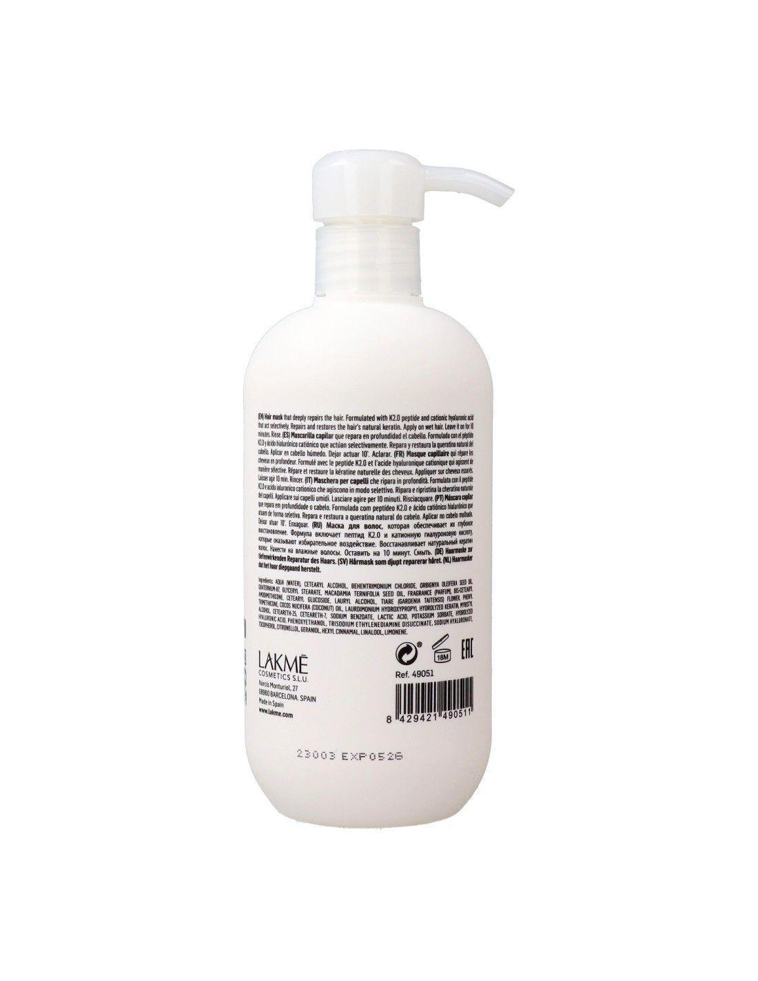 Mascarilla Capilar Reparadora Lakme K2 0 Recover 500ml-1